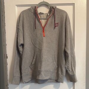 Peloton Gray Half-Zip Hoodie Sweatshirt Size:M